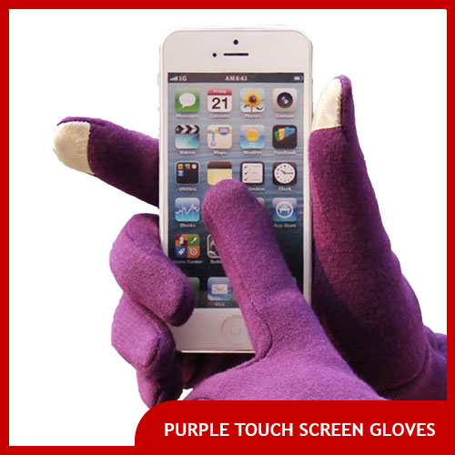 Women's Purple Touch Screen Gloves
